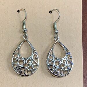 Silver tone earrings